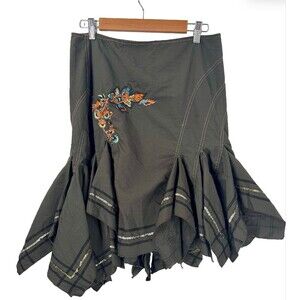 Miss Me Embroidered Skirt Exaggerated Layers Garde Avant Y2K Fairy Size L